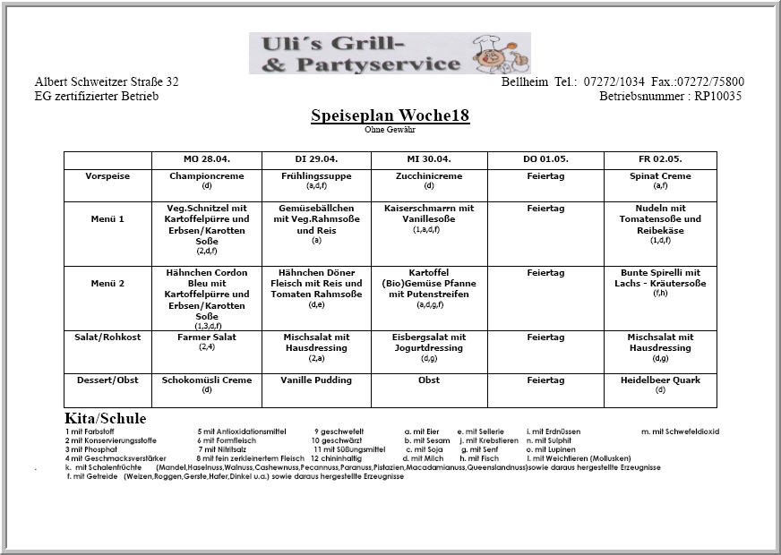 speiseplan